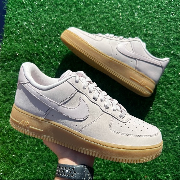 Nike AF1 Air Force Premium MF Pearl Pink / Gum Light Brown - Picture 3 of 10